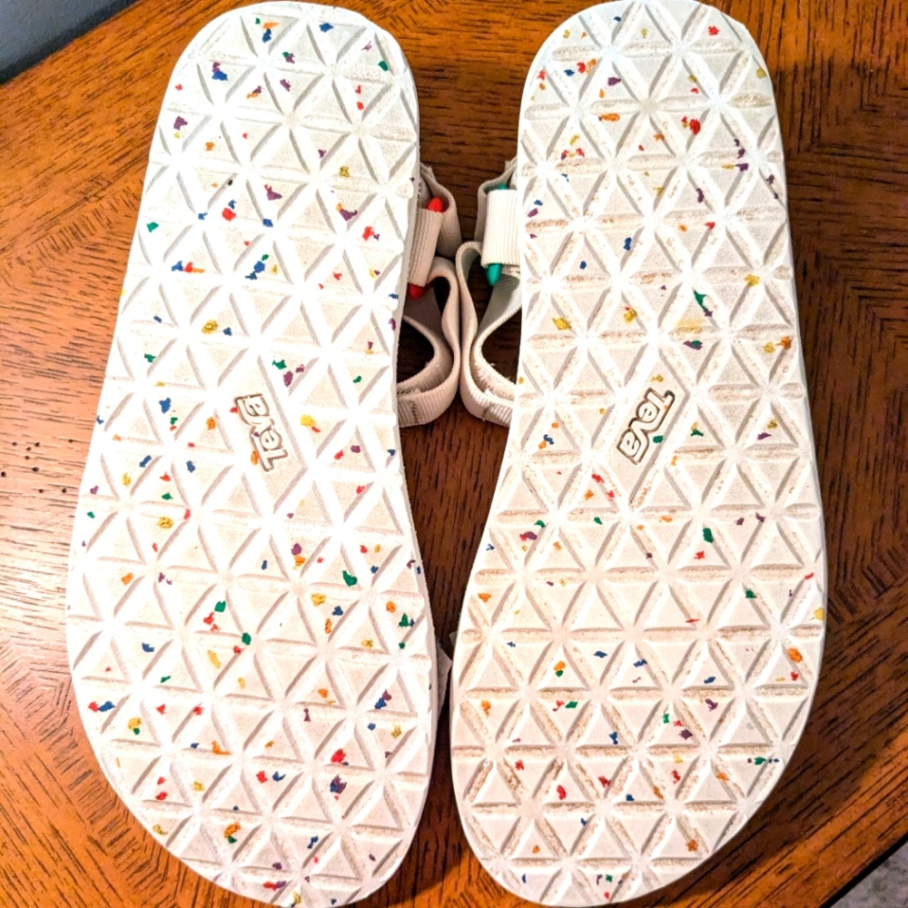 Teva Sport Sandal Original Universal Pride Rainbow White Men 10 Women11.5 Unisex - Picture 10 of 11